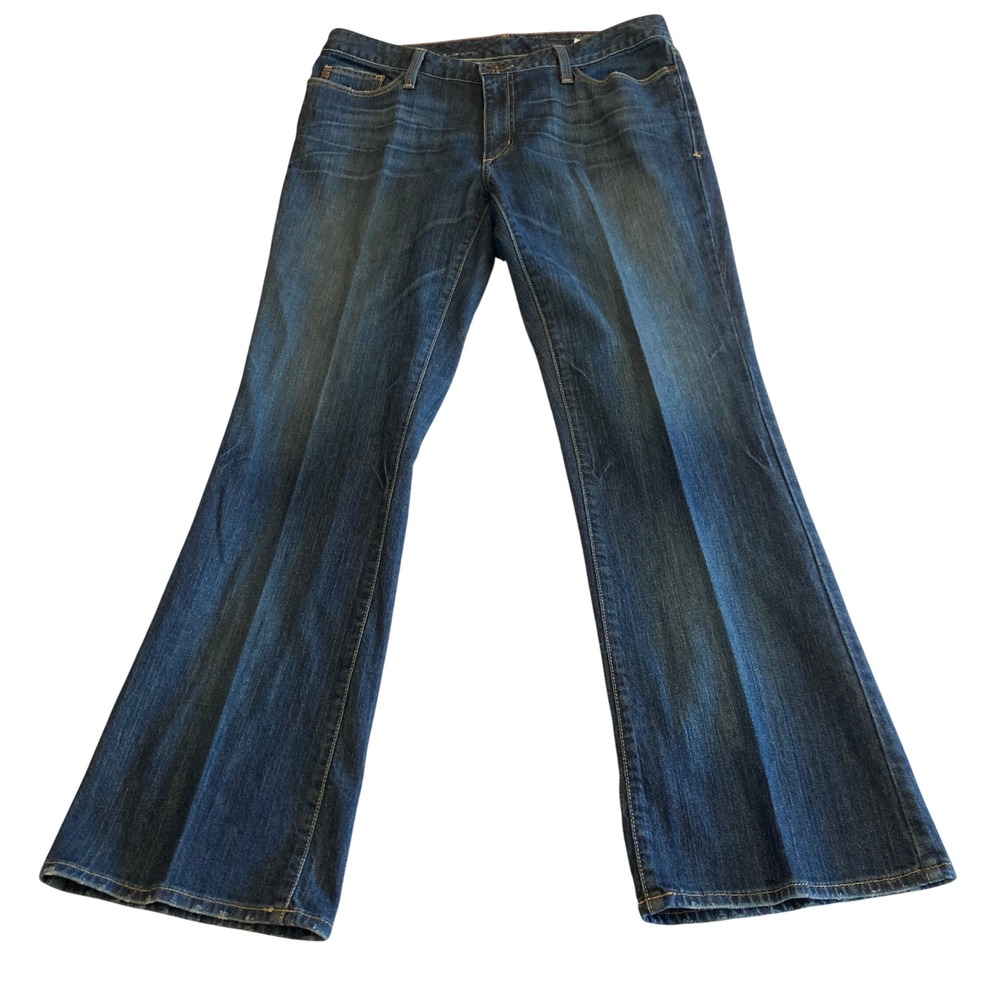 Eddie Bauer Jeans Womens 12 32x31 Classic Bootcut Dark Wash Blue Denim Stretch